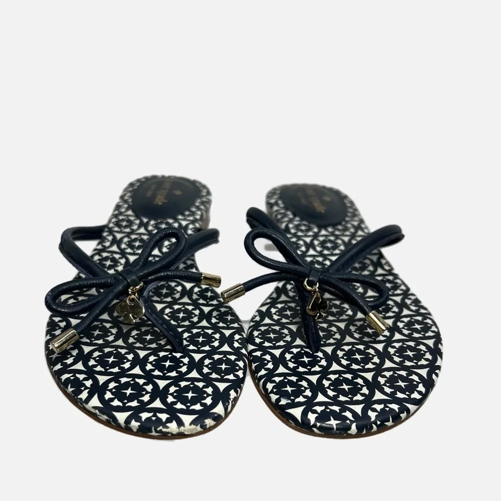Kate Spade Navy Blue Mystic Patterned Women's Sandals size 7 - Picture 5 of 9